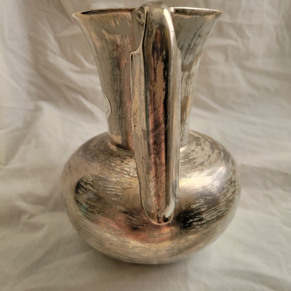 Vintage Stangl Colonial Silver Dual Handle Vase - Picture 5 of 9